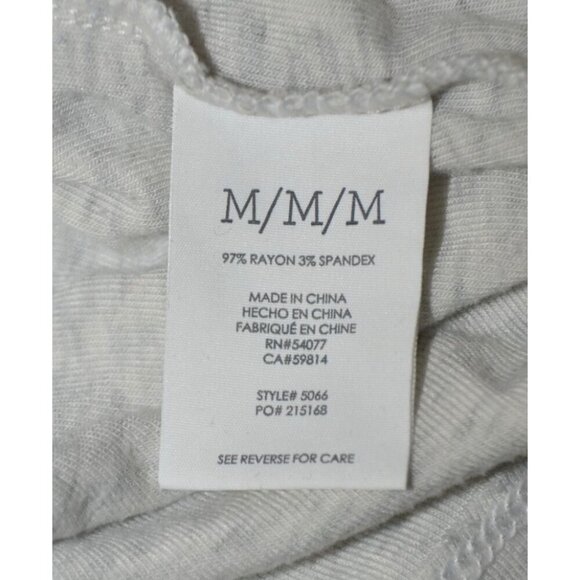 Cabi Ladies M Light Gray Silver Long Sleeve Knit Top V-Neck Stretch Ribbed - Picture 6 of 7